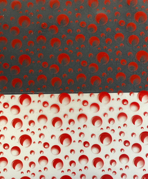 Chocolate Transfer Sheet Red Bubbles