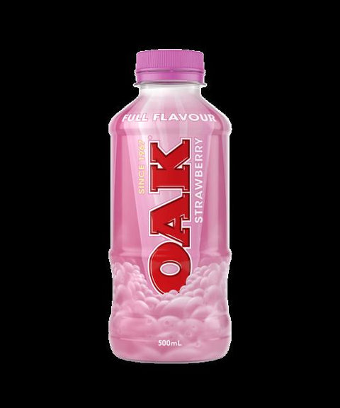 Oak UHT Flavoured Milk Strawberry 6x500ml