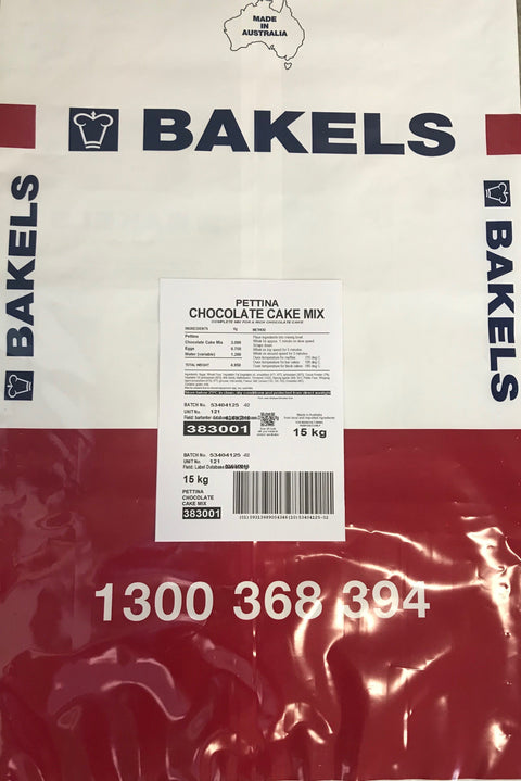 Bakels Pettina Chocolate Cake Mix 15kg
