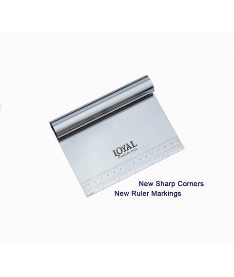 Loyal Dough Scraper/Cutter With Curved Handle S/S