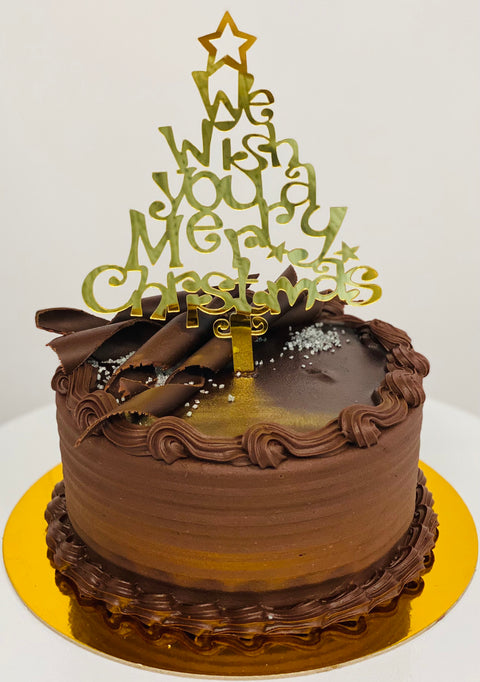 Acrylic Cake Topper We Wish You a Merry Christmas