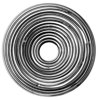 Chef Inox Cutter Set Round Plain S/S 14p 35-115m