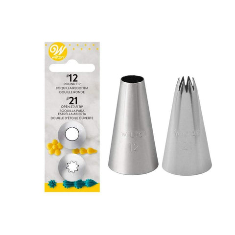 Wilton Tip Set Round #12 & Star #21 Tips