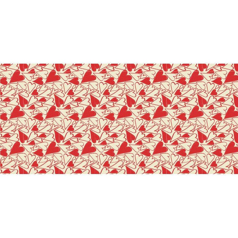 Chocolate Transfer Sheet Red and White Hearts