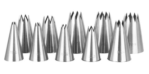 Ateco Piping Tube Star Set 10pc S/S