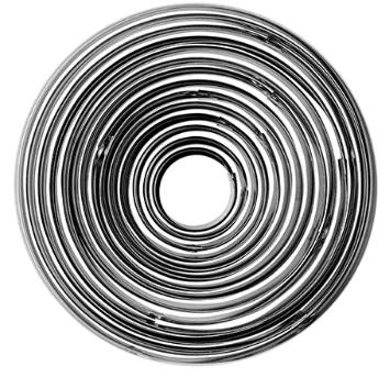 Chef Inox Cutter Set Round Plain Tin 14pc 35-115mm