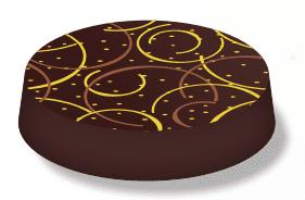 Chocolate Transfer Sheet Gold & Bronze Curves